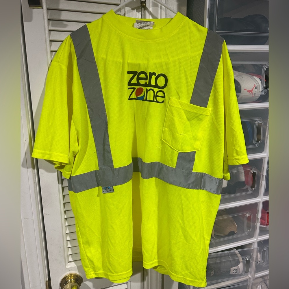 COPY - Pepsi Reflective Short  Sleeve Shirt - Yellow and Black